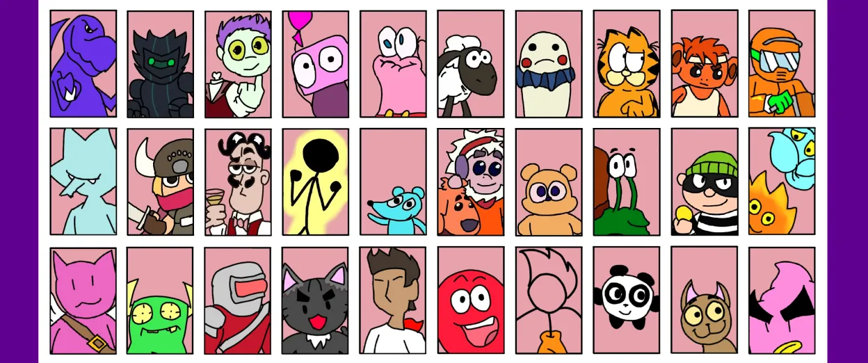 Famous charcters from Friv games